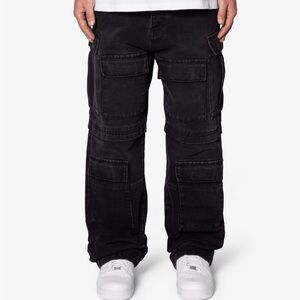 MNML Black Cargo Pants